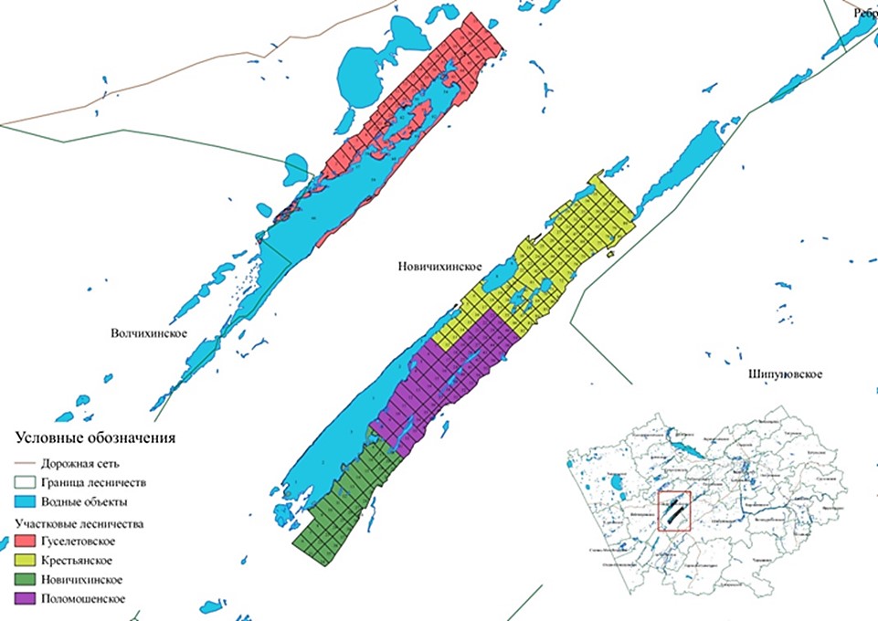 Схема лесничеств алтайского края
