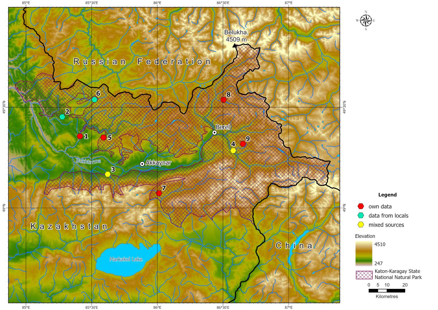 Figure 1. Research locations